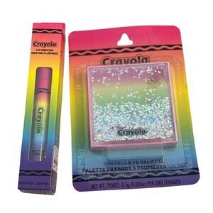 Crayola Shimmer Eye Palette & Lip Crayon Set New from Claire's